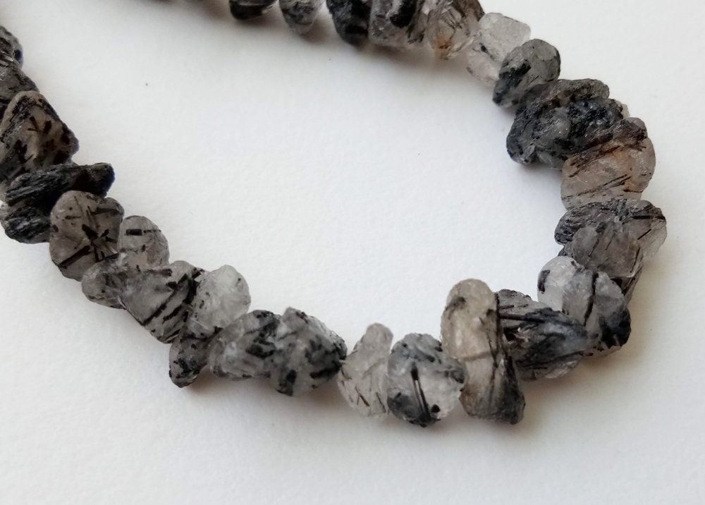 8-10mm Rutile Quartz Rough Beads, Natural Loose Raw Rutile Quartz ...