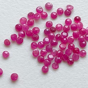 2.5-3 mm Rubin runde Schliffsteine, natürliche lose Rubin Edelsteine, facettierte Rubin runde, Rubinschliffsteine für Schmuck (1Ct bis 5cts Optionen) - APH22