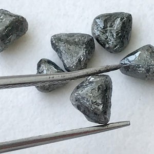 4.5-6.5mm Black Rough Diamond Trillion, Natural Black Raw Diamond, Uncut Diamond, 1 Pc Loose Trillion Diamond For Jewelry - DDP10