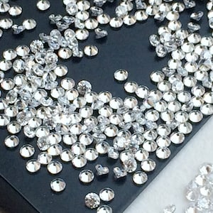 3,5 mm Zirkonia, lockerer runder, brillant geschliffener Zirkon, facettierter Zirkonia, funkelnder klarer Diamantschliff CZ (50 Stück bis 500 Stück Optionen)