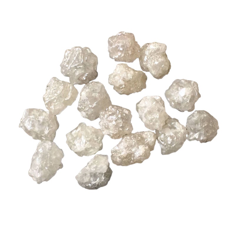 5-6mm White Rough Diamond, White Raw Diamond, Uncut Diamond, Conflict Free, Loose White Rough Diamond For Jewelry 1Pcs To 5Pcs Options image 7