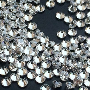 2.5mm Cubic Zirconia, Loose Round Zircon Gems, Faceted Zirconia, Sparkling Clear CZ Diamonds, Brilliant Cut CZ ( 50Pcs To 500Pcs Options)
