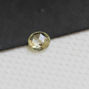 Rose Cut Diamond, Natural Light Yellow Round Rose Cut Diamond For Ring, Single Diamond Loose 3.4mm, Rose Cut Diamond Cabochon - PDD855