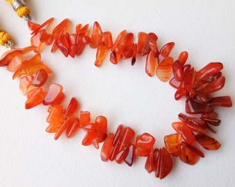 8-20mm Carnelian Rough Beads, Natural Loose Raw Carnelian Gemstone, 8 Inch Carnelian Raw Beads, Carnelian Rough Nuggets For Jewelry - PDG167