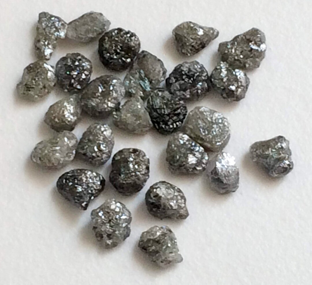 1.05 Carat Natural Grey Rough Diamond - 1 Piece Raw Uncut Diamond 5.5mm