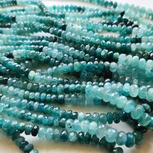 4-6mm Grandidierite Faceted Rondelles Most Rare Natural Grandidierite Beads For Necklace Grandidierite Jewelry (3.5IN - 7IN Options) - DGA45