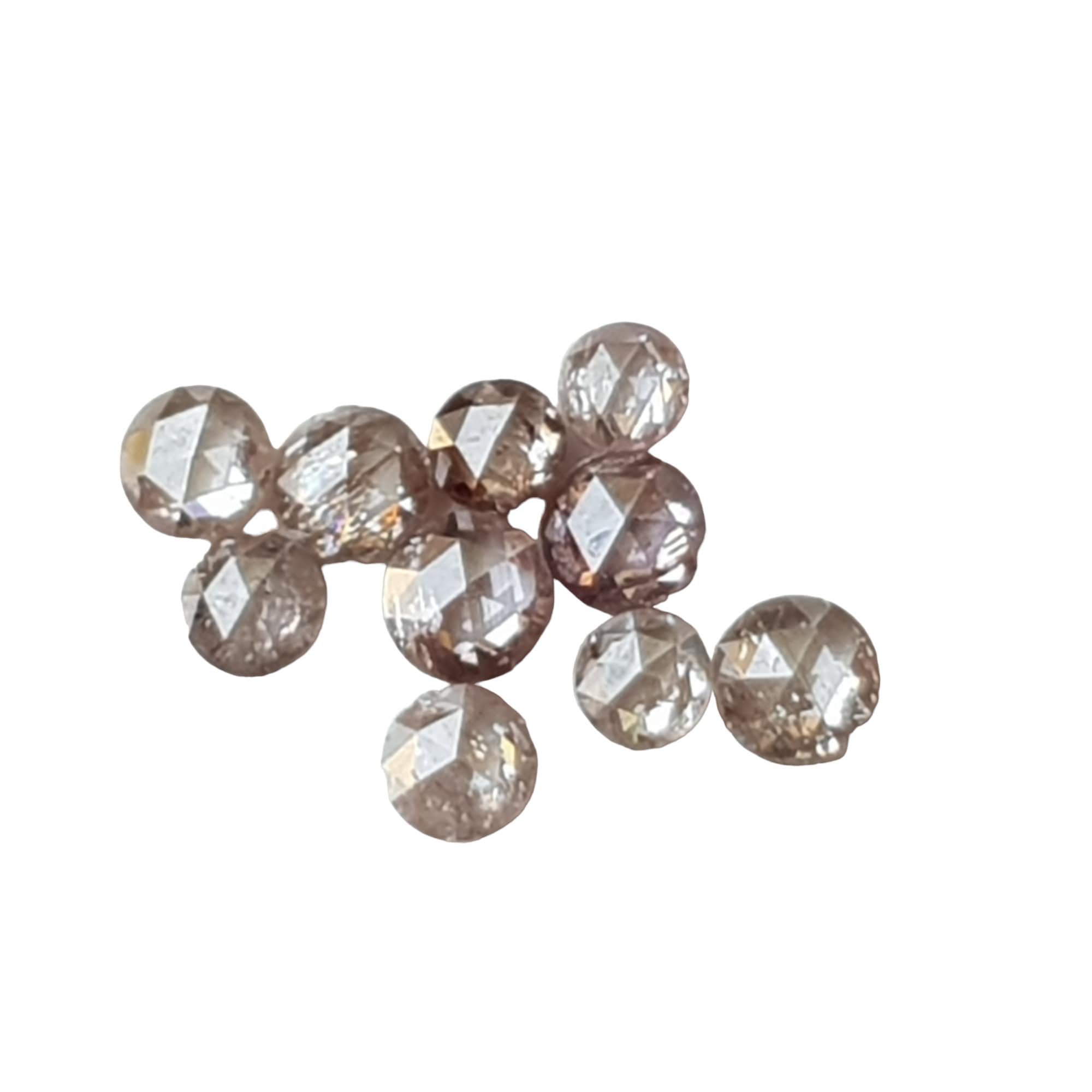 Pink Rose Cut Diamond, RARE 2.4mm-2.5mm Natural Rose Cut Pink Rose Cut Diamond, RARE 2.4mm-2.5mm Natural Rose Cut