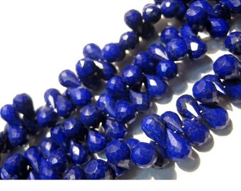 4x6-6x8mm Lapis Lazuli Faceted Tear Drop Beads, Lapis Lazuli  Briolettes, Lapis Lazuli Faceted Drop For Jewelry (20Pcs TO 40Pcs Option)