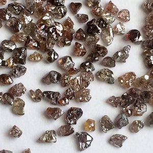 3-5mm Cognac Rough Diamond, Natural Rough Cognac Brown Diamond, 1 Carat Uncut Diamond, Loose Diamond For Jewelry (5Pcs To 10Pcs) - PPD157