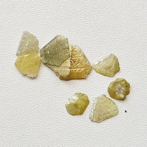 4-6mm Yellow Rough Diamond Slices, Yellow Natural Rough Diamond Slices, Raw Diamond Chips, Raw Uncut Diamond For Jewelry (1CT To 5CT)