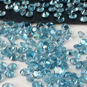 3mm Swiss Blue Topaz Round Cut Stones, Swiss Blue Topaz Solitaire Shape, Loose Topaz, Original Natural Topaz For Jewelry (1Ct To 5Ct Option)