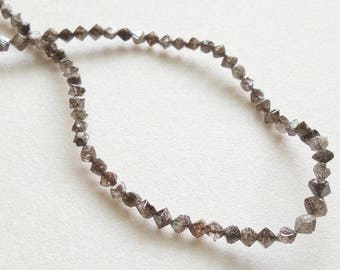 2-4mm Brown Diamond Crystal, Drilled Perfect Diamond Crystal, Raw Uncut Diamond, Diamond Octahedron For Jewelry, Brown Diamond (4IN To 8IN)