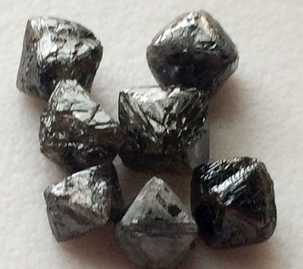 5-6mm Black Rough Diamond Crystal, Black Raw Diamond Crystal