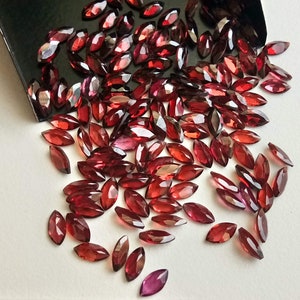 4x8mm Garnet Marquise Cut Stone, Natural Faceted Garnet Stones, Loose Garnet Marquise For Jewelry (10Cts To 20Cts Options)- ADG137