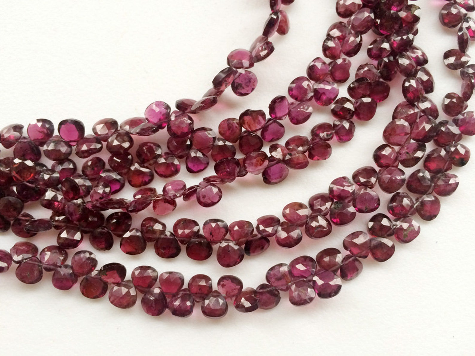 5mm Garnet Rhodolite Beads Rhodolite Garnet Faceted Heart - Etsy