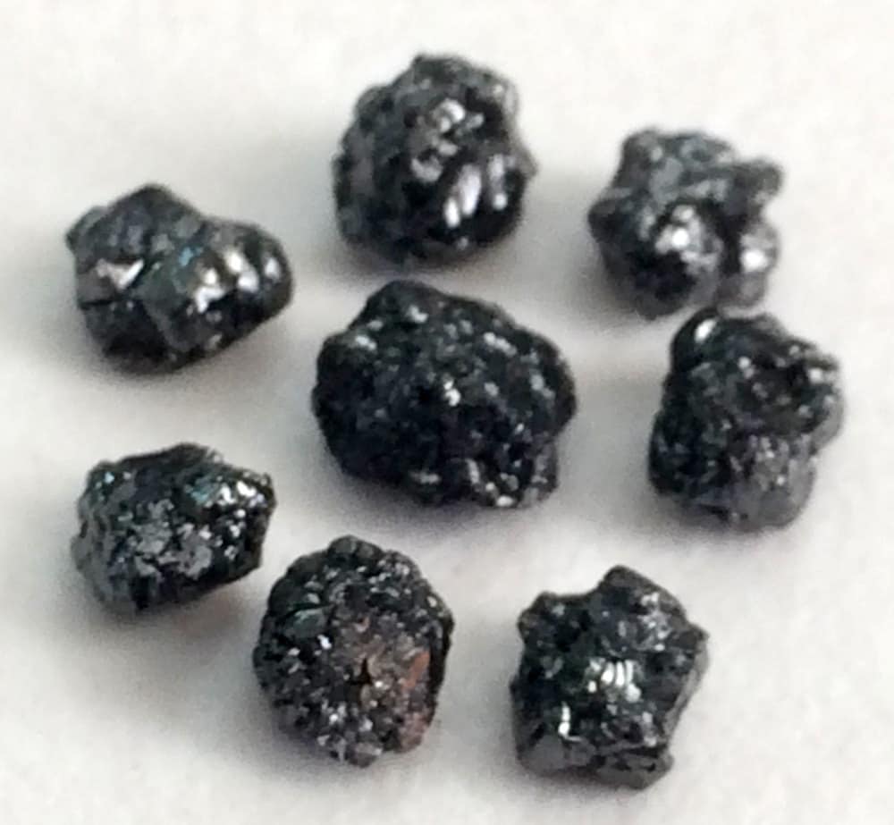 3.5 5mm Black Raw Diamonds Black Rough Diamond Black Raw Diamond Uncut Diamond Conflict Free for Jewelry 1ct to 100ct Options Etsy UK