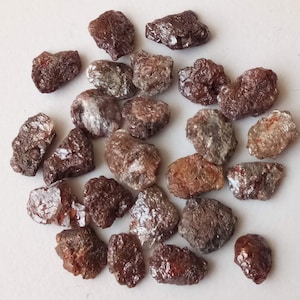 7-9mm Flat Brown Raw Diamond Slice, Beautiful Brown Rough Diamonds, 4 Pcs Uncut Diamond, Perfect for Bezel and Prong Setting For Jewelry