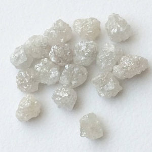 5-6mm White Rough Diamond, White Raw Diamond, Uncut Diamond, Conflict Free, Loose White Rough Diamond For Jewelry 1Pcs To 5Pcs Options image 3