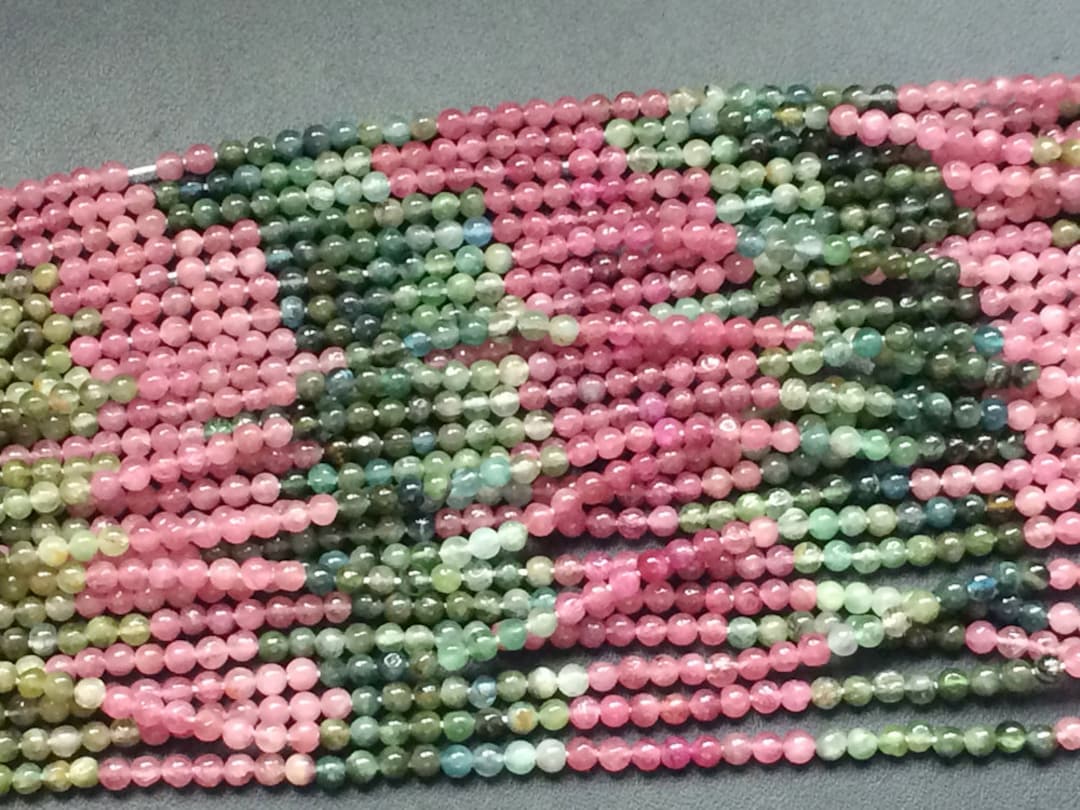 3mm Multi Tourmaline Bead Multi Tourmaline Plain Round Ball Etsy