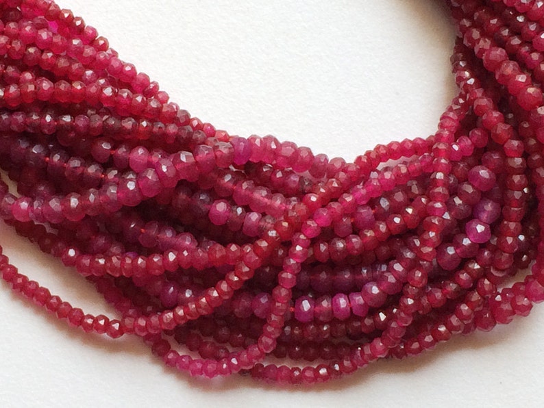 Red Quartz Beads Red Quartz Micro Faceted Rondelle Beads Red Beads 13 Inch Strand Wholesale Quartz Necklace Size 4mm To 4.5mm approx