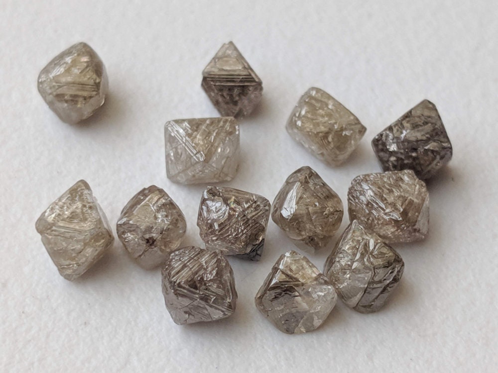 4-4.5mm Light Brown Raw Diamond Crystal, Natural Brown Rough