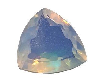 8.5mm Huge Ethiopian Opal, Trillion Faceted Opal, Fancy Cut Stone For Ring, Faceted Cabochon, Fire Opal, Opal For Jewelry, 1.15 Cts - PKSG20