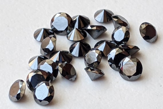 Black Diamond, CONFLICT FREE 2.8-2.9mm Solitaire Diamond, Polished Round Cut Diamond, Rare Brilliant Diamond, Black Diamond For Ring-PPD642