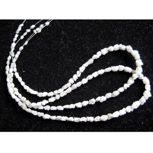 3-5mm White Raw Diamond Tumbles, White Conflict Free Diamond, Rough Diamond Tumbles, White Diamond Tumbles For Jewelry (4IN To 16IN)
