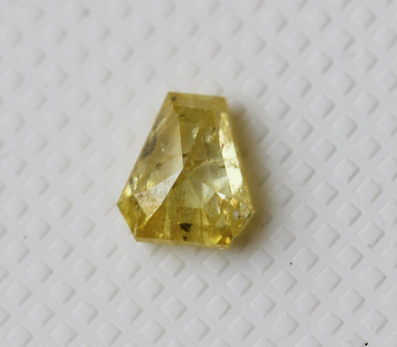 Yellow Shield Diamond, Natural Yellow Diamond Shield For Ring, Loose Diamond Shield Pendant, Diamond Shield for Engagement Rings, 4.8x4.3mm image 8