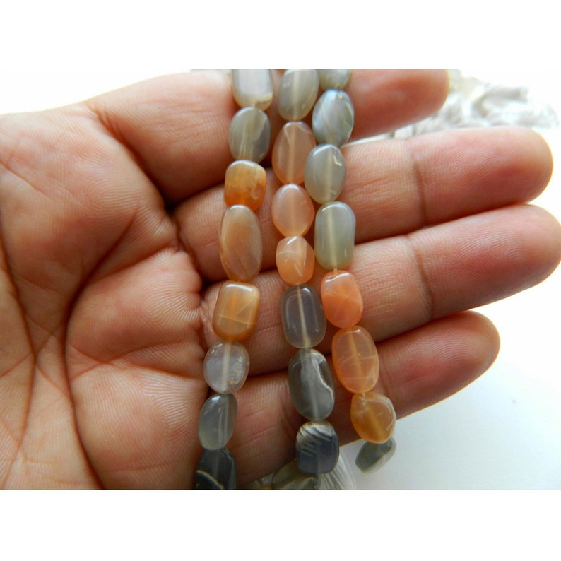 Wholesale Gemstones WHOLESALE 5 Strands Multi Moonstone Beads Gemstone Beads 14 Inch Strands 7x10mm Each Oval Beads