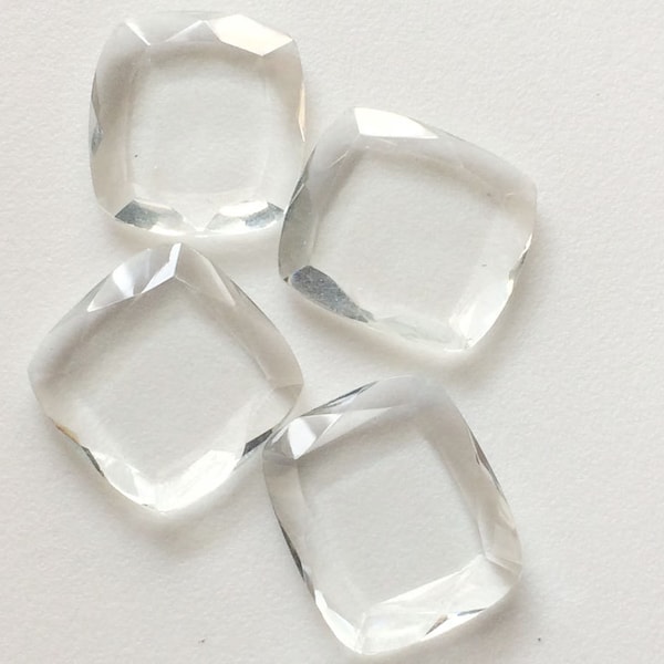 30mm Quartz Crystal Table Cut Flat Cabochons, Table Cut Cabochons, Clear Crystal Quartz For Jewelry (1Pc To 5Pc Options) - BGP853