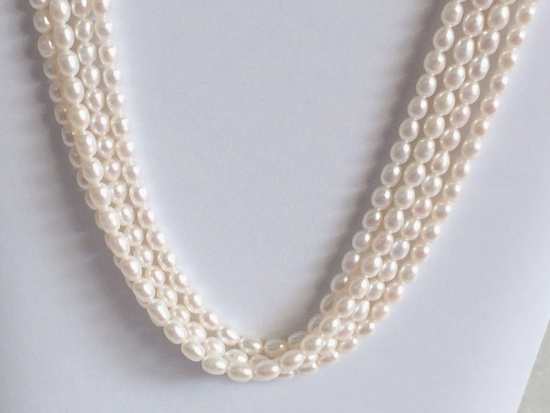 6.5mmx5.5mm Natural Pearls, Natural Fresh Water Rice Pearls, Ivory ...