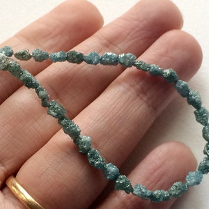1.5mm - 5mm Blue Raw Diamonds Tumbles, Blue Diamond Tumbles, Conflict Free Diamond, Blue Rough Diamonds, Uncut Diamonds (3.5IN TO 7IN)