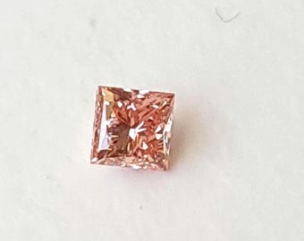 Pink Princess Cut Lab Diamond Loose, 3mm Fancy Piece for Engagement Ring - PDD829