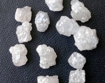 Diamante blanco grisáceo en bruto de 4,5-5 mm, diamante blanco grisáceo natural en bruto, diamante sin tallar, diamante blanco suelto, libre de conflictos (de 2 a 10 piezas) - PUSPD54