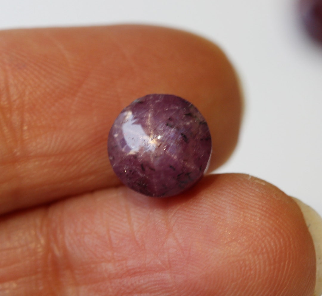 8.5mm Star Ruby Cabochon, 1pc Natural Star Ruby for Ring / Star