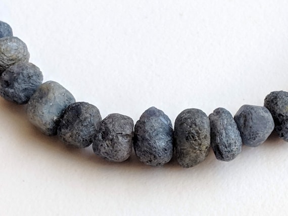 7-8mm Blue Sapphire Rough Strand Natural Blue Sapphire Beads - Etsy