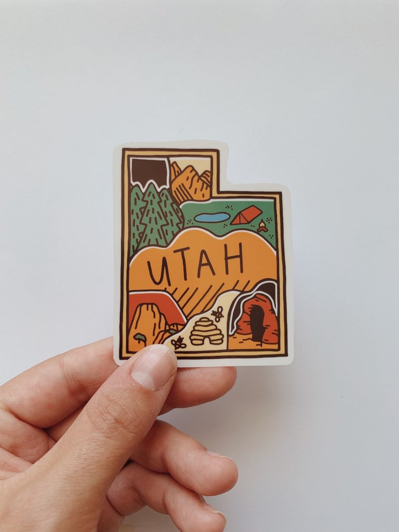 Utah State Sticker Etsy
