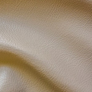 High Quality 54&quot; Wide Light Fawn Faux Leather Fabric By Yard / Metre, Artificial Leather, 540 GSM, 0.8 mm Thick, Leatherette, Faux Leather