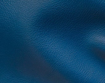 High Quality 54" Wide Blue Faux Leather Fabric By The Yard / Metre, Artificial Leather, 540 GSM, 0.8mm Thick, Leatherette, Imitation Leather