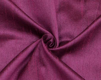 Boysenberry Purple Art Silk Fabric By The Yard, Faux Silk Curtain Fabric, Dress Fabric, Wholesale Art Silk Fabric, Slub Faux Silk Fabric