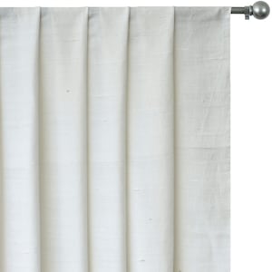 Ivory Silk Dupioni Curtain Panels (Rod Pocket, Grommet,Box Pleat,Three Pinch Pleat,Tab Top and Plain Ring Top)