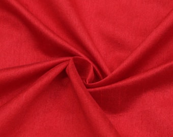 Blood Red Art Silk Fabric By The Yard, Faux Silk Curtain Fabric, Dress Fabric, Wholesale Art Silk Fabric, Slub Faux Silk Fabric