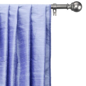 Lavender Blue Silk Dupioni Curtain Panels (Rod Pocket, Grommet, Box Pleat, Three Pinch Pleat, Tab Top and Plain Ring Top)