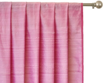 Light Pink Silk Dupioni Curtain Panels (Rod Pocket, Grommet, Box Pleat, Three Pinch Pleat, Tab Top and Plain Ring Top)