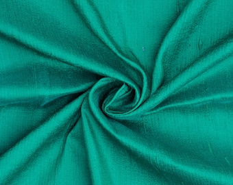 Emerald Green Silk Fabric by the Yard, 41 inch Emerald Green Silk Dupioni Fabric, Wholesale Slub Silk fabric for Curtains, Upholstery, Dress