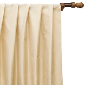 Champagne Art Silk Curtain Panels, Faux Silk Curtains (Rod Pocket, Grommet, Box Pleat, Three Pinch Pleat, Tab Top And Plain Ring Top)