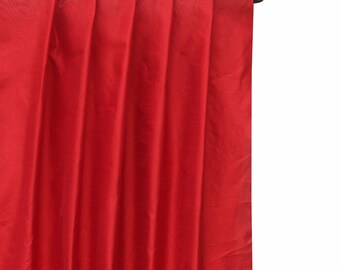 Blood Red Faux Silk Curtain Panels, Art Silk Curtains (Rod Pocket, Grommet, Box Pleat, Three Pinch Pleat, Tab Top And Plain Ring Top)