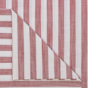 Red Gingham Stripes Cotton Fabric By The Yard / Metre, Woven Upholstery Drapery, Shower Curtain Fabric, Wholesale Fabric, Pure Cotton Fabric