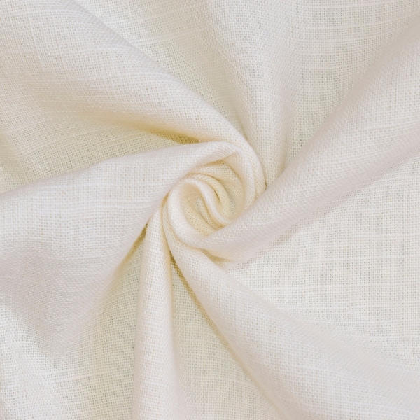 Heavy Weight Linen Fabric By The Yard, Solid Linen Fabric, Ivory Linen Fabric, Upholstery Linen Fabric, Linen For Home Decor, Linen For Sale